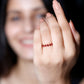 Certified Lab Created Ruby Eternity Wedding Band for Women