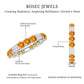 Natural Citrine Diamond Eternity Wedding Band