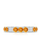 Natural Citrine Diamond Eternity Wedding Band