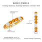 Natural Citrine Diamond Eternity Wedding Band