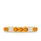Natural Citrine Diamond Eternity Wedding Band