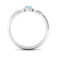 Natural 1 Carat Aquamarine Oval Engagement Ring with Diamond