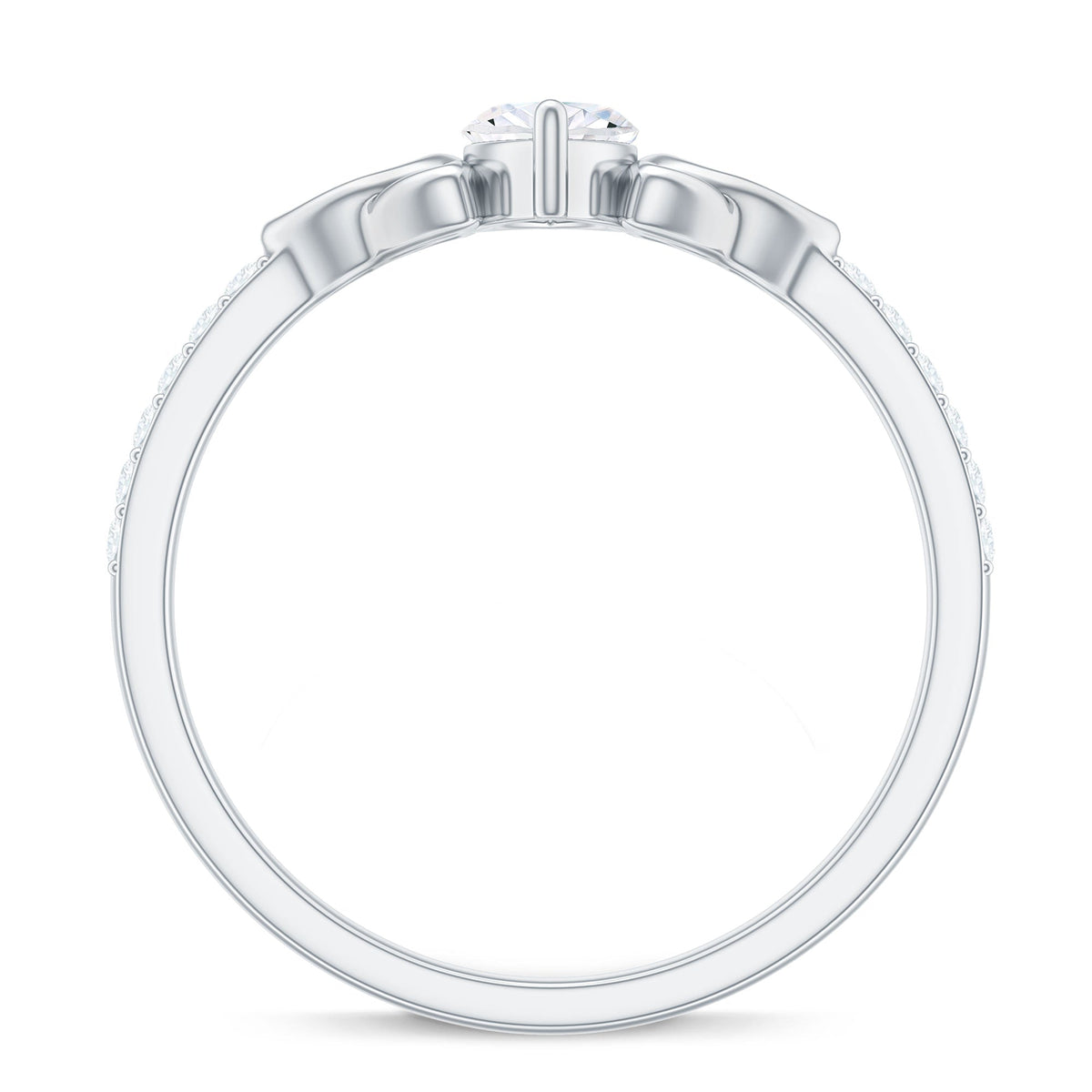 Marquise Cut Moissanite Celtic Knot Engagement Ring