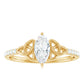 Marquise Cut Moissanite Celtic Knot Engagement Ring