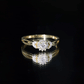 Certified Moissanite Flower Engagement Ring with Split Shank