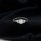 Certified Moissanite Flower Engagement Ring with Split Shank