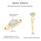 Certified Moissanite Flower Engagement Ring with Split Shank