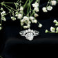 Designer 1.2 Carat Oval Cut Moissanite Wedding Ring Set With Certificate
