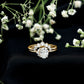 Designer 1.2 Carat Oval Cut Moissanite Wedding Ring Set With Certificate