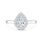 0.7 Carat Brilliant Cut Moissanite Teardrop Engagement Ring