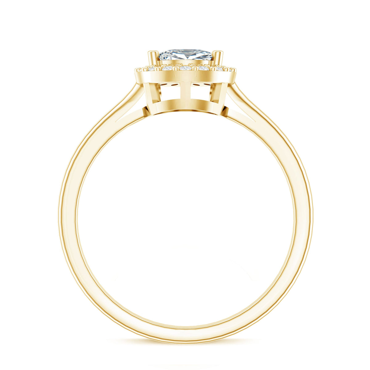 0.7 Carat Brilliant Cut Moissanite Teardrop Engagement Ring