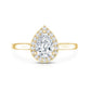 0.7 Carat Brilliant Cut Moissanite Teardrop Engagement Ring