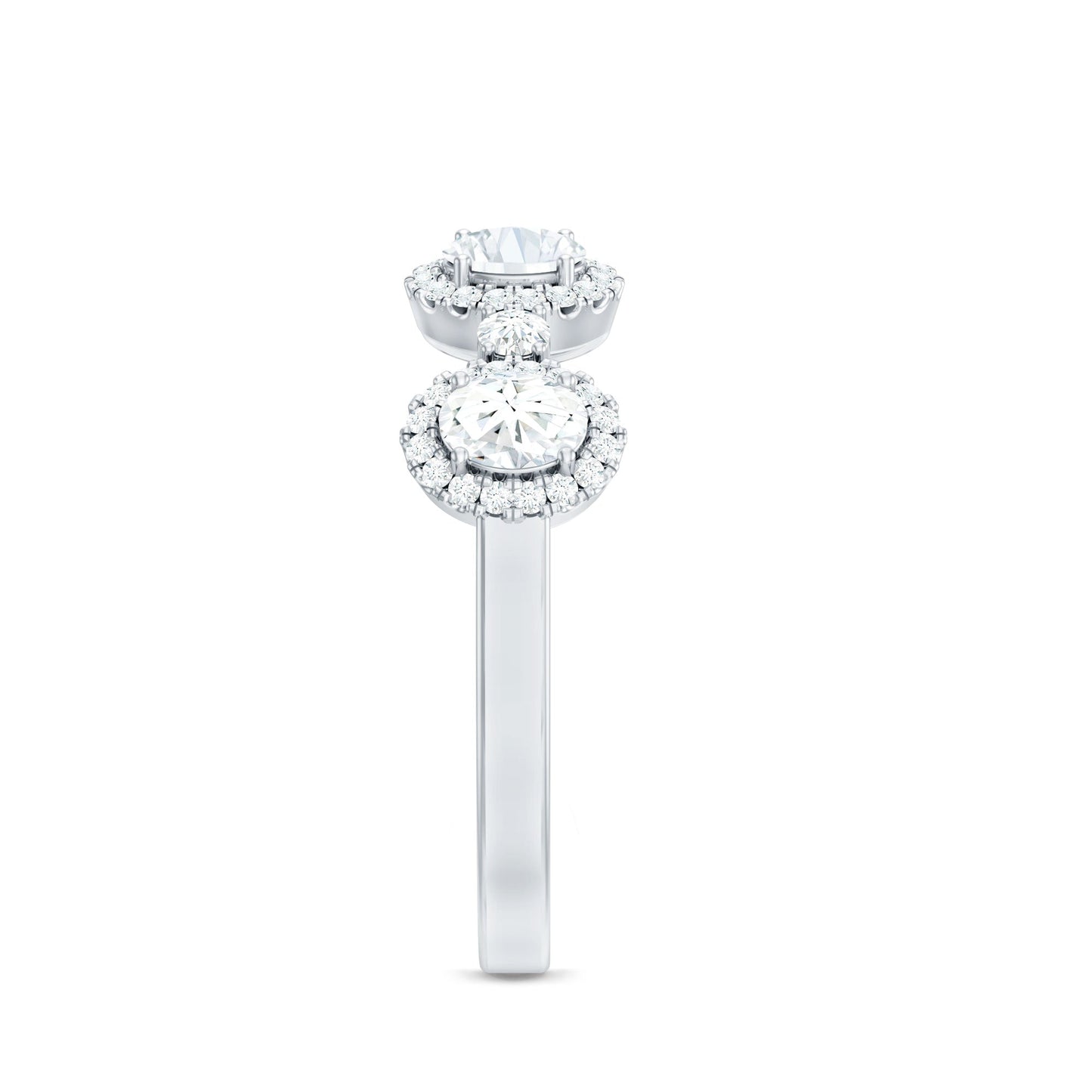 Anillo de aniversario de moissanita de diseño con certificado