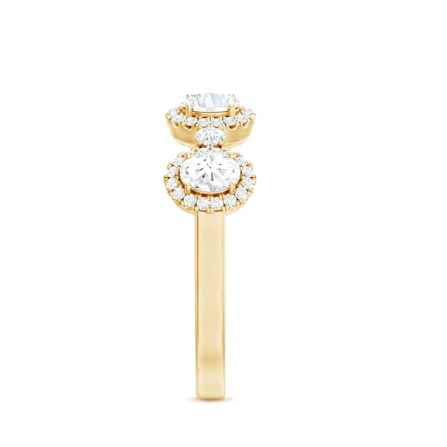 Anillo de aniversario de moissanita de diseño con certificado