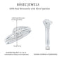 Round Moissanite Bypass Wedding Ring Set