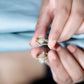 Round Moissanite Bypass Wedding Ring Set
