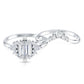 Designer Emerald Cut Moissanite Wedding Ring Set for Women