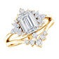 Designer Emerald Cut Moissanite Wedding Ring Set for Women
