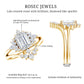 Designer Emerald Cut Moissanite Wedding Ring Set for Women