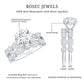 2 Carat Brilliant Cut Moissanite Bridal Ring Set