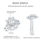 Flower Inspired Moissanite Halo Engagement Ring with Enhancer