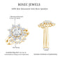 Flower Inspired Moissanite Halo Engagement Ring with Enhancer
