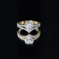 Heart Shape Moissanite Wedding Ring Set For Women