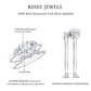 Round Cut Moissanite Bridal Ring Set with Certificate