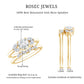Round Cut Moissanite Bridal Ring Set with Certificate