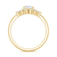 Round Cut Moissanite Bridal Ring Set with Certificate