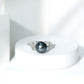 Nature Inspired Tahitian Pearl Engagement Ring with Diamond