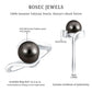 7.5 Carat Certified Tahitian Black Pearl Solitaire Bypass Ring