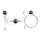 Solitaire Tahitian Pearl Bypass Engagement Ring with Diamond