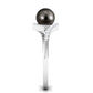 Solitaire Tahitian Pearl Bypass Engagement Ring with Diamond