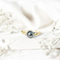 Tahitian Pearl and Diamond Crossover Engagement Ring