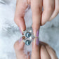 7.5 Carat Genuine Tahitian Black Pearl Flower Engagement Ring with Diamond