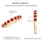 Minimal Created Ruby Half Eternity Ring in Bezel Setting