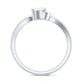 Certified Moissanite Heart Promise Ring for Her