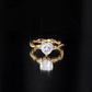 Solitaire Heart Shape Moissanite Braided Engagement Ring