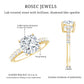 Solitaire Moissanite Cushion Cut Engagement Ring with Side Stones