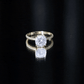 3 CT Certified Moissanite Cushion Cut Engagement Ring