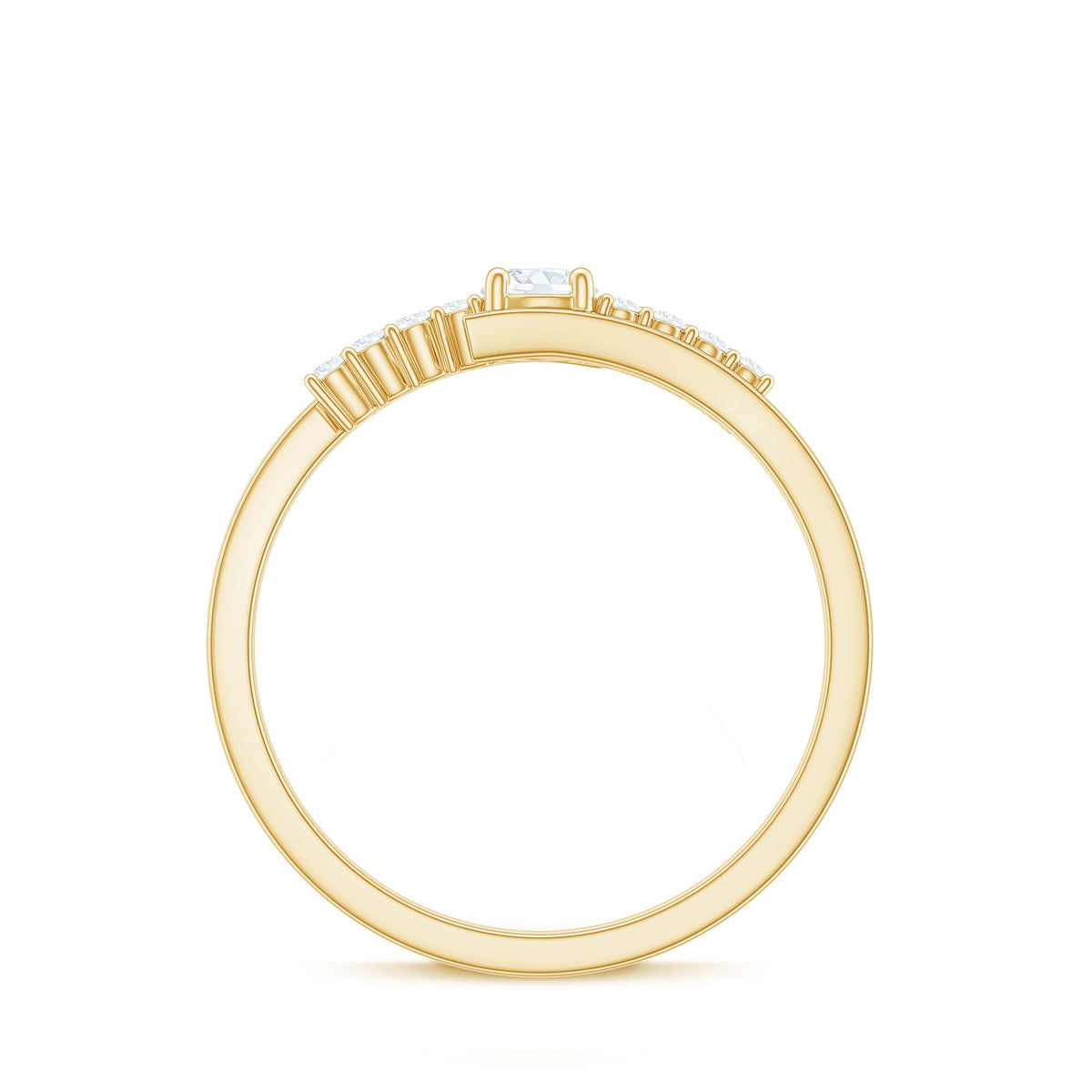 Diamond Promise Ring with Bypass Shank