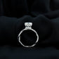 Certified 3 Carat Moissanite Princess Cut Engagement Ring with Braided Shank
