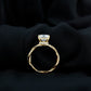 Certified 3 Carat Moissanite Princess Cut Engagement Ring with Braided Shank