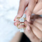 Certified 3 Carat Moissanite Princess Cut Engagement Ring with Braided Shank