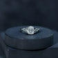 1.8 Carat Emerald Cut Moissanite Engagement Ring with Celtic Details