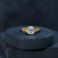 1.8 Carat Emerald Cut Moissanite Engagement Ring with Celtic Details