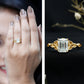 1.8 Carat Emerald Cut Moissanite Engagement Ring with Celtic Details