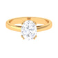 Certified 2 CT Moissanite Oval Cut Engagement Ring