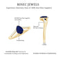 Pear Cut Solitaire Blue Sapphire Split Shank Ring with Diamond